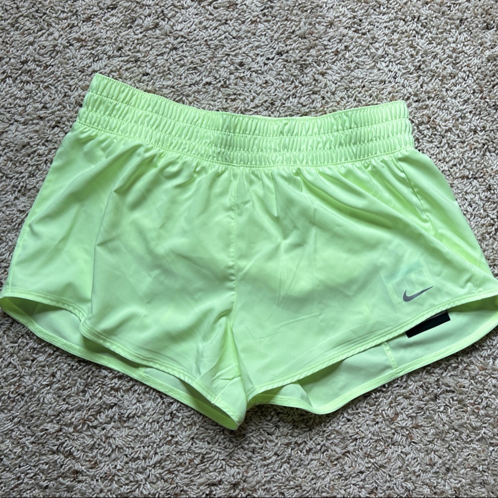 Nike Women's Neon Green Athletic Shorts. Women’s medium. NWT.